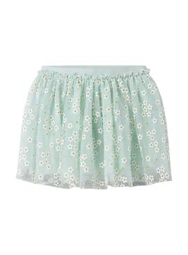 Saia Name It Floral verde para menina