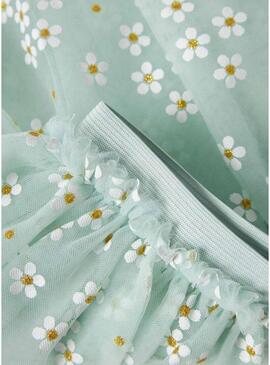 Saia Name It Floral verde para menina