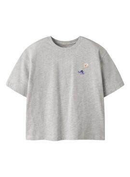 Camiseta Name It Darmilla cinza para menina