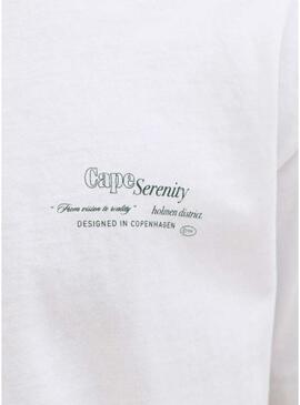 Camiseta Jack and Jones Montauk branca para homem.