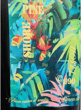 Camiseta Jack and Jones Montauk preta para homem.