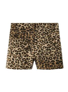 Shorts Name It Rosees de leopardo para meninas.