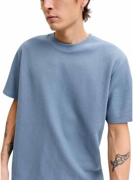 Camiseta Jack and Jones Austin azul para homem