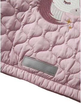 Jaqueta acolchoada Name It Marlon rosa para menina