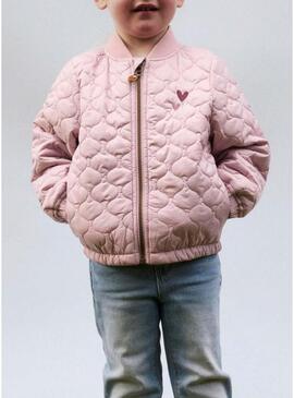 Jaqueta acolchoada Name It Marlon rosa para menina