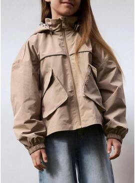 Jaqueta Name It Mika em camelo para menina