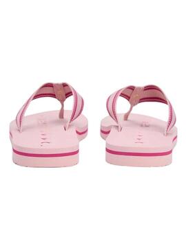 Chinelos Tommy Hilfiger Webbing rosa para mulher.