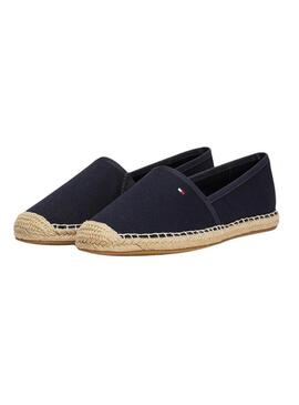 Alpercatas Tommy Hilfiger Flag Canvas marinho para mulher.