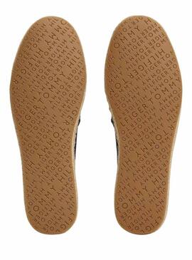Alpercatas Tommy Hilfiger Flag Canvas marinho para mulher.