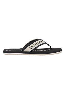 Chinelos Tommy Hilfiger Sporty preto para homem