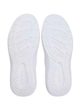 Sapatilhas Tommy Hilfiger Knit Extralight branco para mulher.