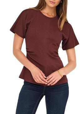 Camisa Only Marie granate para mulheres