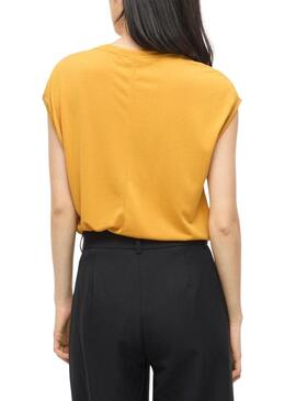 Camisa Vila Modala amarela para mulher.