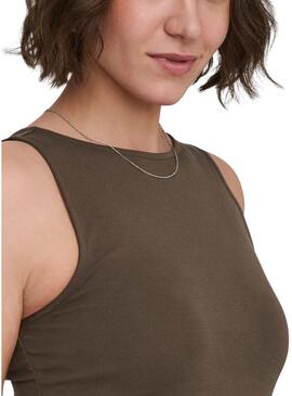 Camiseta Only Malia marrom para mulher