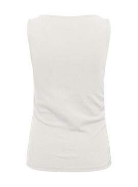 Camiseta Only Malia branca para mulher.