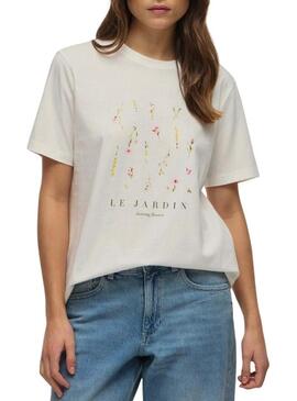 Camiseta Vila Sybil branca para mulher.