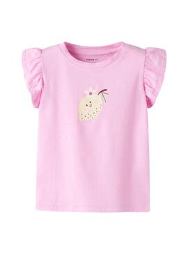 Camisola Name It Flittaz rosa para menina.