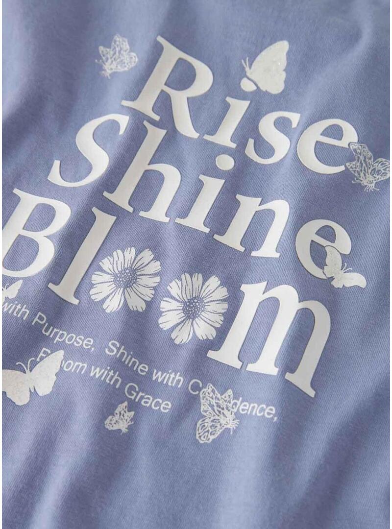 Camiseta Name It Futia azul para menina.