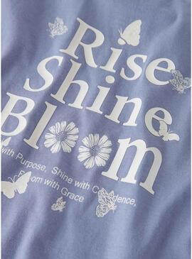 Camiseta Name It Futia azul para menina.