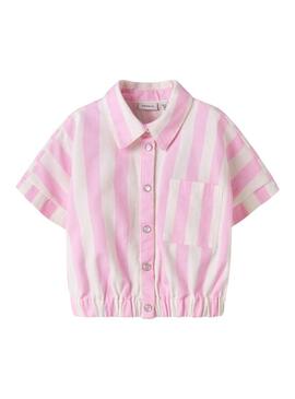 Camisa Name It Friba rosa para menina
