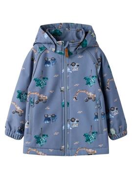 Jaqueta Name It Alfa escavadoras azul para menino.