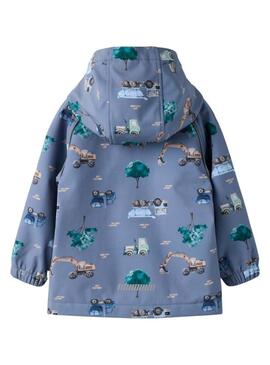Jaqueta Name It Alfa escavadoras azul para menino.