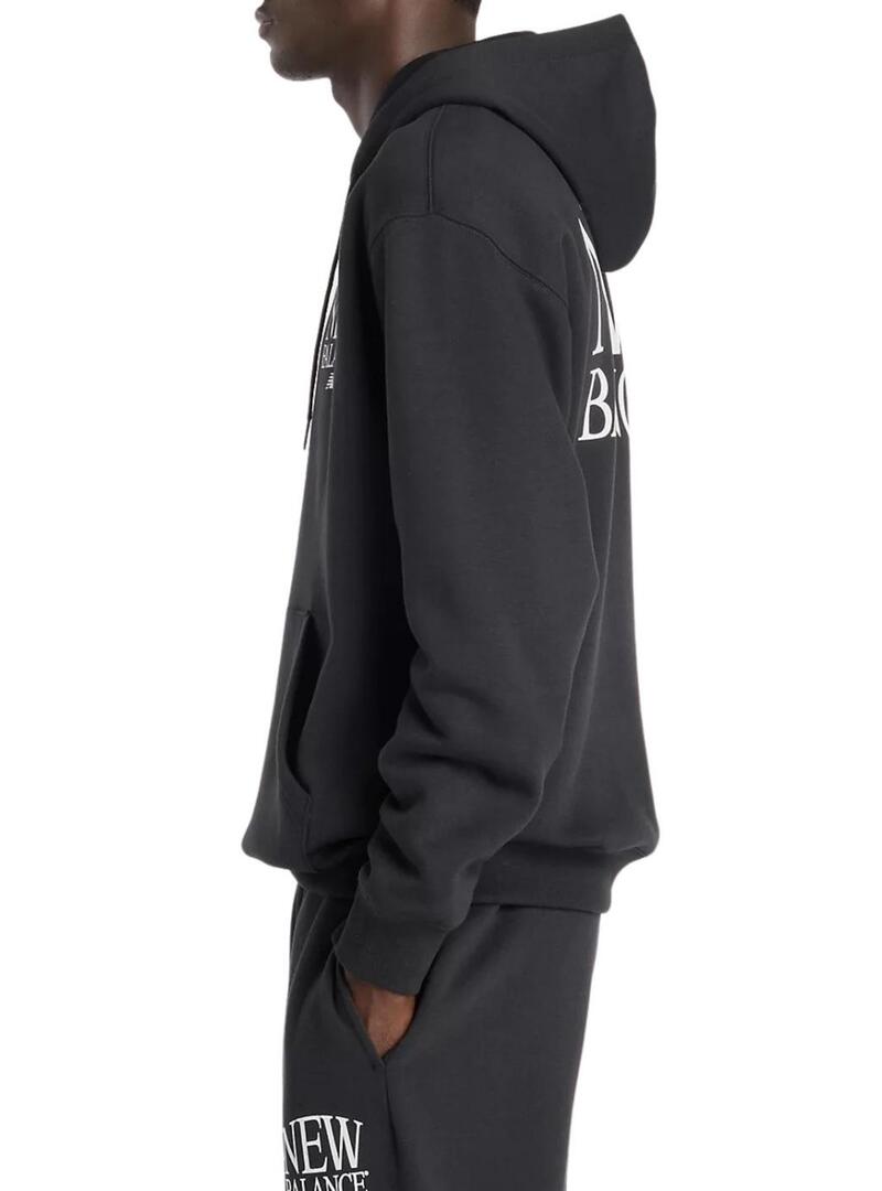 Moletom New Balance com logo preto para homem.