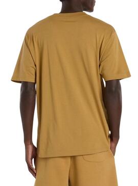 Camiseta New Balance Logo mostarda para homem
