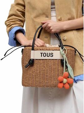 Cesta Tous média Scoubidou natural e preta para mulher.