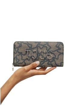 Carteira Tous Kaos Icon preta para mulher.