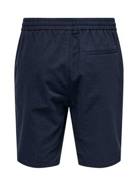 Bermuda azul marinho Only and Sons Linus para homem.