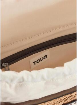 Cesto Tous grande Scoubidou natural e preto para mulher.