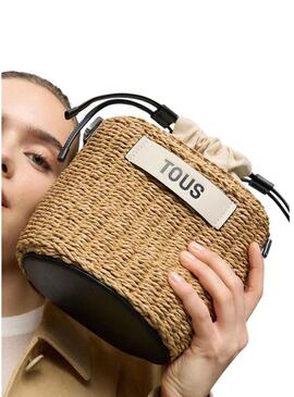 Bolsa Tous Scoubidou natural e preta para mulher.