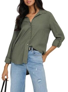 Camisa Only Goa verde para mulher