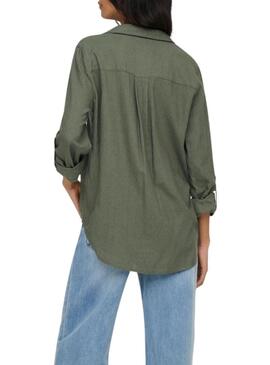 Camisa Only Goa verde para mulher