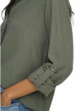 Camisa Only Goa verde para mulher