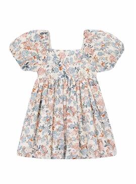 Vestido Mayoral estampado floral multicolor para menina.