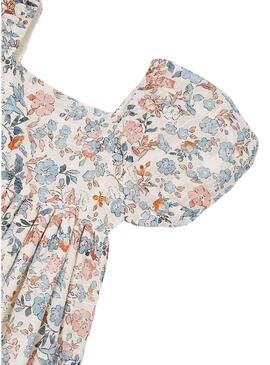 Vestido Mayoral estampado floral multicolor para menina.