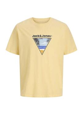 Camiseta Jack and Jones Perry amarela para criança.