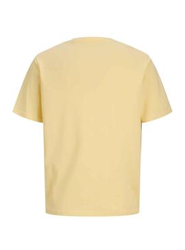 Camiseta Jack and Jones Perry amarela para criança.