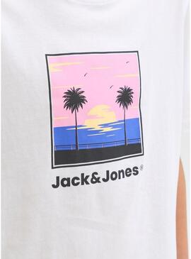 Camisa Jack and Jones Perry branca para menino.