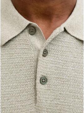 Camisa de malha Jack and Jones Bluriley verde para homem