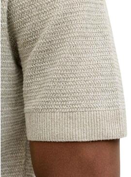 Camisa de malha Jack and Jones Bluriley verde para homem