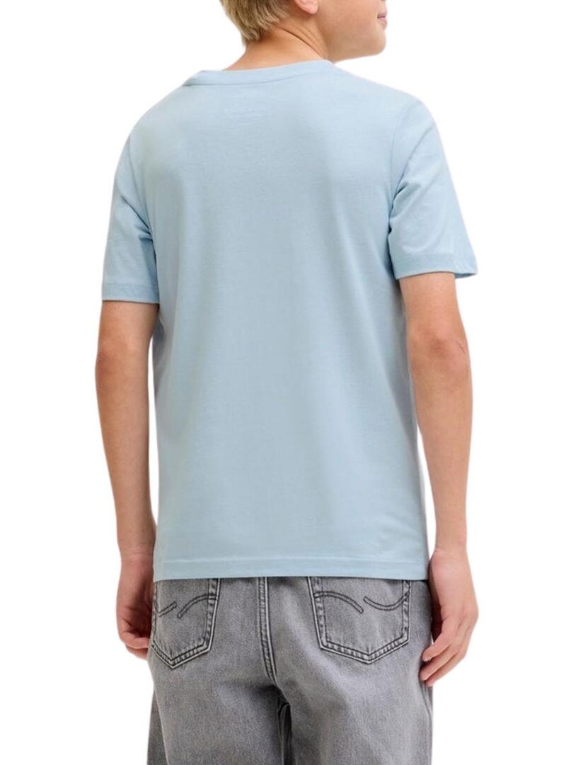 Camisa Jack and Jones Rain azul para crianças