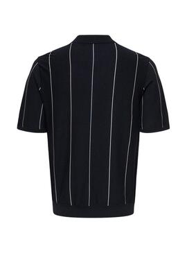 Camisa Polo Only and Sons Wyler azul e branca para homem.