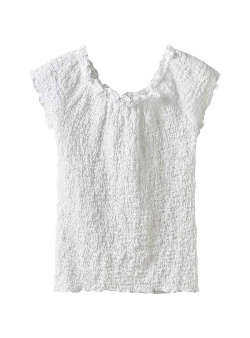 Top Name It Branco Halisse para menina