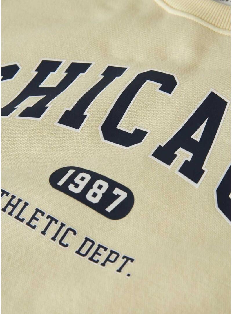 Moletom Name It Fabia amarelo para menina.