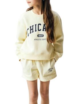 Moletom Name It Fabia amarelo para menina.