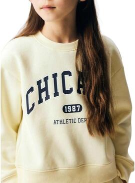 Moletom Name It Fabia amarelo para menina.