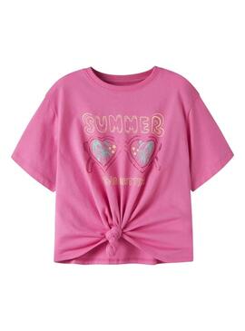 Camisa Name It Freya rosa para menina